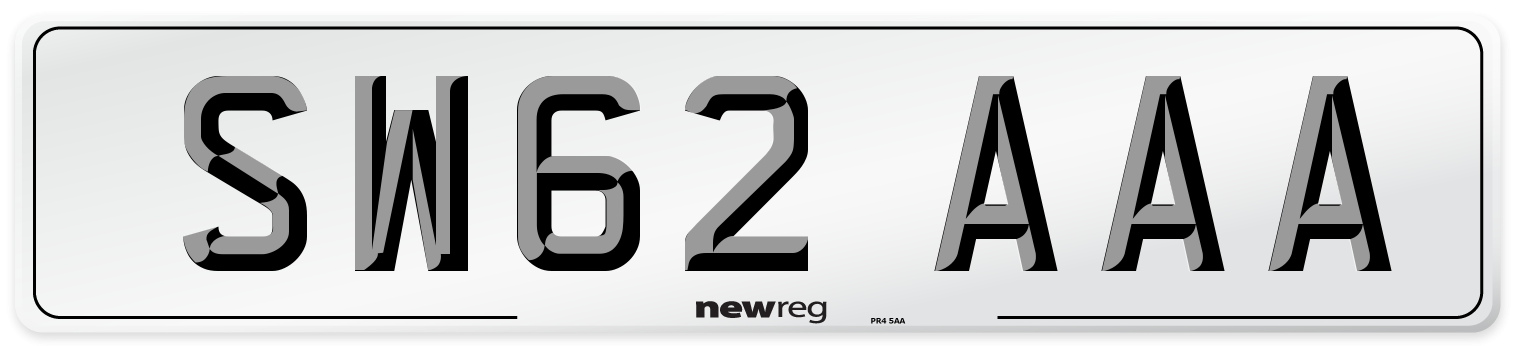 SW62 AAA Number Plate from New Reg